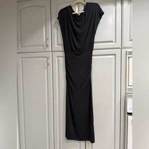 Victoria Secret Elegant Small Petite Cinched Waist Black Maxi Dress